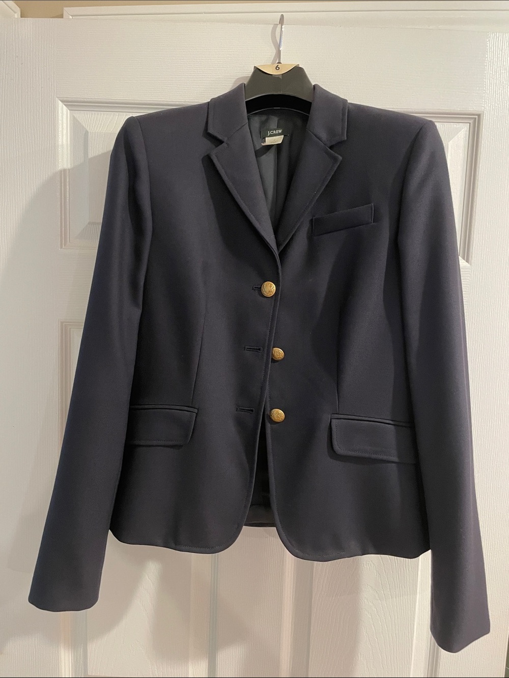 Shrunken schoolboy navy blazer